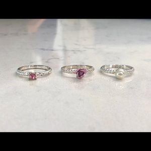 Silver ring set